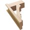 Ekena Millwork 8-in W x 18-in D x 30-in H Balboa Block Rough Cedar Woodgrain TimberThane Outlooker, Primed Tan OUTUR080X18X30BOA44RCPR - alternate 3